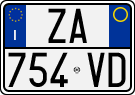 License plate of Italy, Cars (1994 year series)