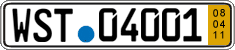 German license plate, Short-term transit plates