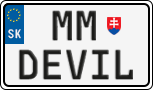 License plate of Slovakia, Vanity Plates