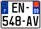 French license plate, SIV (ordinary)