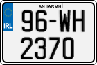 License plate of Ireland, Regular plates