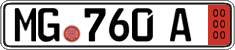 German license plate, Export transit plates