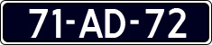 License plate of the Netherlands, Cars