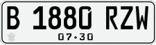 License plate of Indonesia, Regular plates