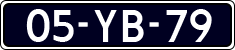 License plate of the Netherlands, Imported oldtimers (cars)