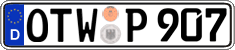 German license plate, Regular plates