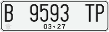 License plate of Indonesia, Regular plates