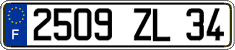 French license plate, FNI