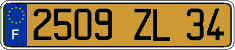 French license plate, FNI