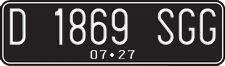 License plate of Indonesia, Regular plates