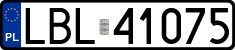 License plates of Poland, Regular car plates