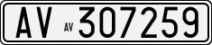 License plate of Italy, Cars (1927 year series)