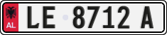 License plate of Albania, Cars (1993)