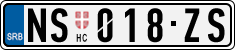 License plate of Serbia, Cars