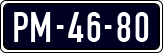 License plate of the Netherlands, Imported oldtimers (cars)
