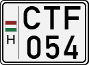 license plates of Hungary, Cars (1990)