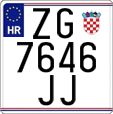 License plate of Croatia, Motorcycles