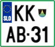 License plate of Slovenia, Motorcycles