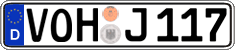German license plate, Regular plates