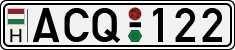license plates of Hungary, Cars (1990)