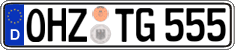 German license plate, Regular plates
