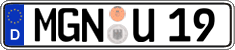 German license plate, Regular plates