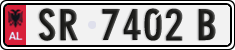 License plate of Albania, Cars (1993)