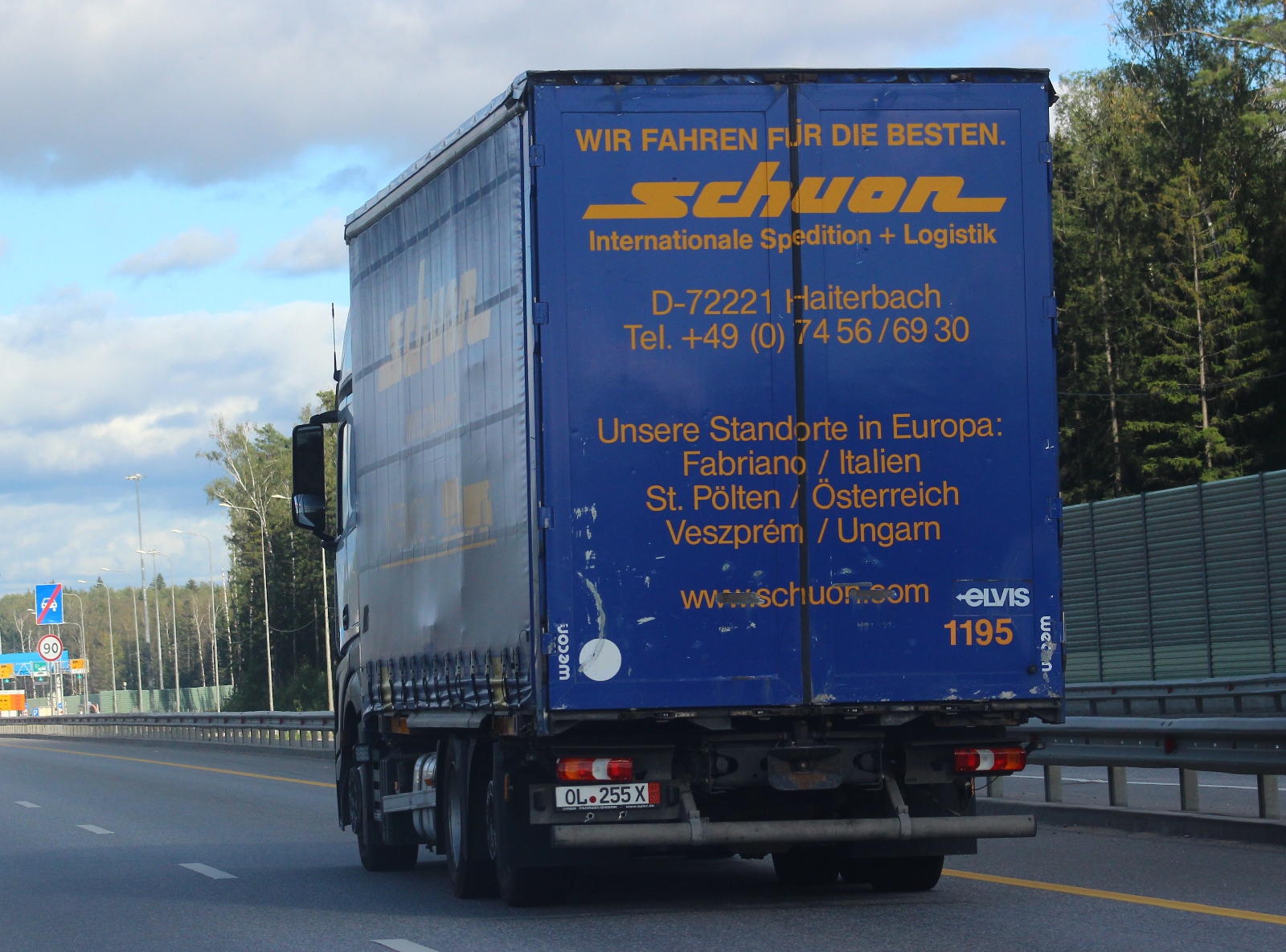 OL 255 X, Export transit plates 