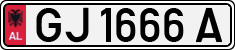License plate of Albania, Cars (1993)
