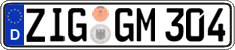German license plate, Regular plates