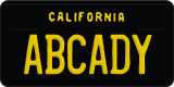 California, Vanity Plates