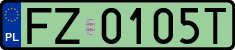 License plates of Poland, Electric vehicles