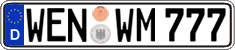 German license plate, Regular plates