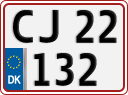License plate of Denmark, Regular plates