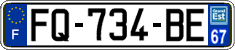 French license plate, SIV (ordinary)