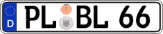German license plate, Regular plates