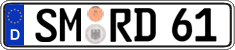 German license plate, Regular plates
