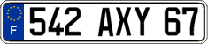 French license plate, FNI