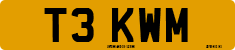 License plate of the United Kingdom, 1983 year system