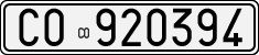 License plate of Italy, Cars (1927 year series)