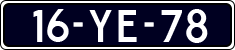 License plate of the Netherlands, Imported oldtimers (cars)