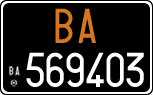 License plate of Italy, Cars (1927 year series)