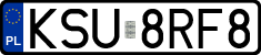 License plates of Poland, Regular car plates