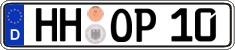German license plate, Regular plates