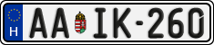 license plates of Hungary, Regular plates (2022)
