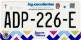 Aguascalientes, Cars (AAA-000-A)