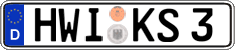 German license plate, Regular plates