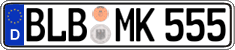 German license plate, Regular plates