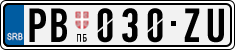 License plate of Serbia, Cars