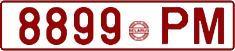 License plate Belarus, Cars (1992)
